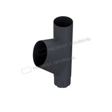Тройник трубы МЕТАЛЛ ПРОФИЛЬ Foramina PUR 125/100 RAL 7024, серый графит