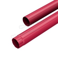 Труба водосточная МЕТАЛЛ ПРОФИЛЬ Foramina PUR 125/100 2м RAL 3005, красное вино