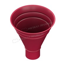 Воронка водосборная МЕТАЛЛ ПРОФИЛЬ Foramina PUR 125/100 3005, красное вино
