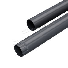 Труба водосточная МЕТАЛЛ ПРОФИЛЬ Foramina PUR 125/100 3м RAL 7024, серый графит