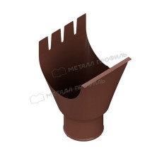 Воронка выпускная МЕТАЛЛ ПРОФИЛЬ Foramina 125/100 RAL 8017, коричневый