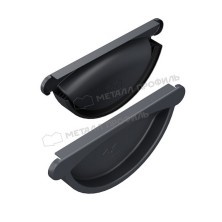 Заглушка желоба МЕТАЛЛ ПРОФИЛЬ Foramina PUR 125/100 RAL 7024, серый графит